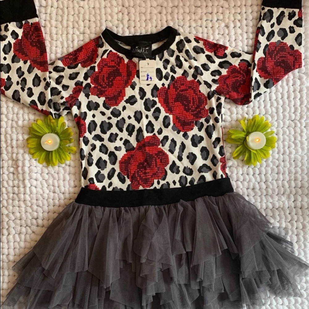 Floral tutu dress size (6)
